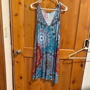 Colorful Sleeveless Boho Dress